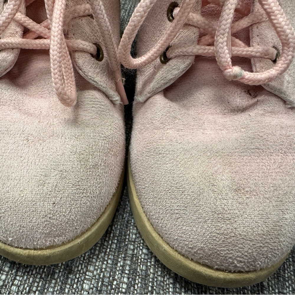 Girls Pink Faux Fur Fox Boots - JustFab size 13 - Gently Worn